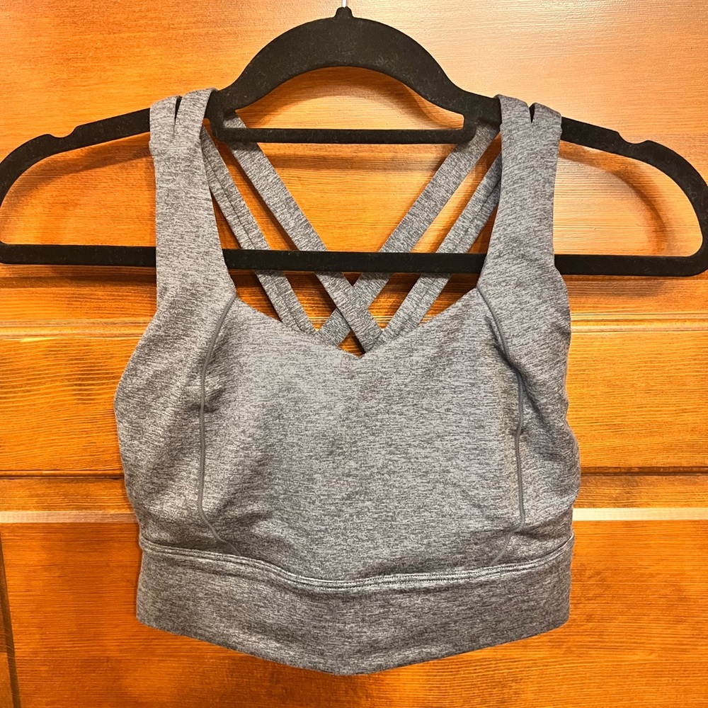 BuffBunny Heather Gray Sports Bra